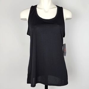New Balance Techno Women's Black Tank Lightweight Scoop Neck Racerback Sz Large